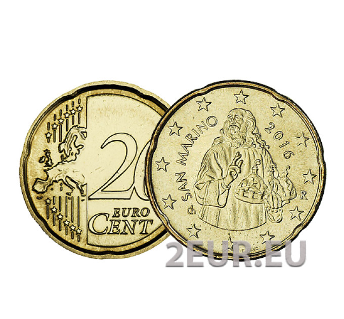San Marino 20 Cent UNC 2016
