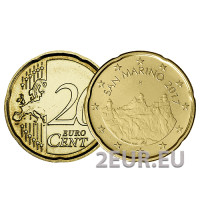 San Marino 20 senti UNC 2017