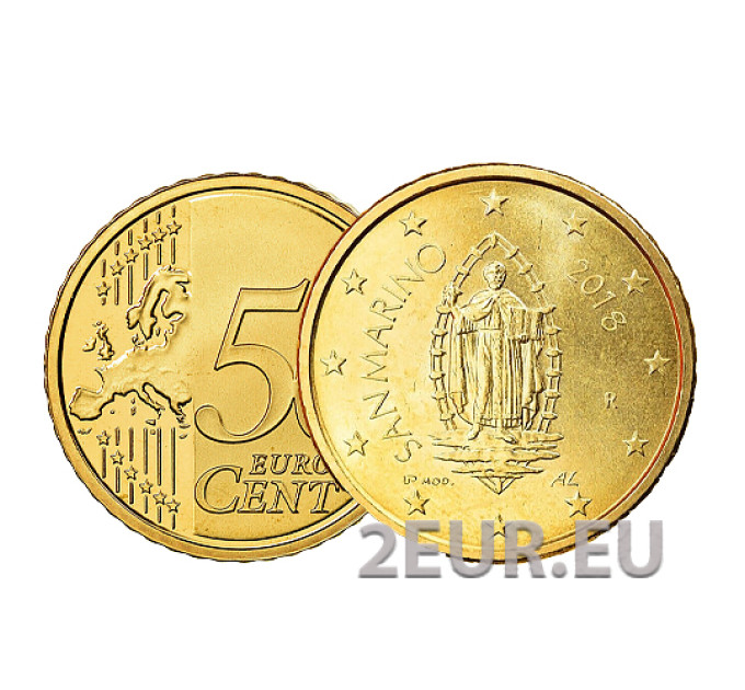San Marino 50 Cent UNC 2018