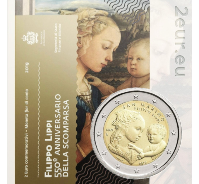 San Marino 2 euro BU 2019 - 550th Anniversary of the Death of Filippo Lippi