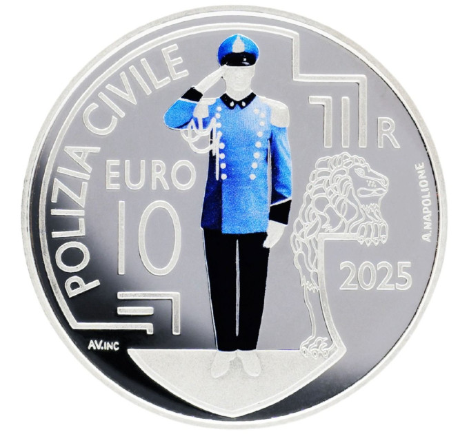 San Marino 10 euro proof 2025 - Civil Police