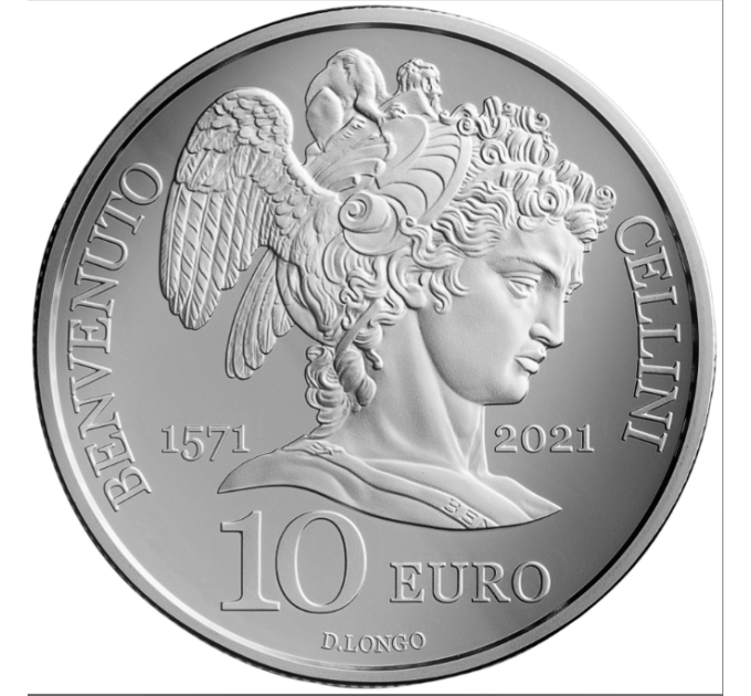 San Marino 10 euro proof 2021 - 450th Anniversary of the Death of Benvenuto Cellini