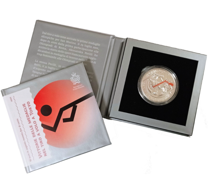 San Marino 10 euro proof 2021 - Victory in skeet shooting in Tokyo