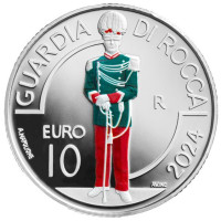 San Marino 10 eurot proof 2024 – San Marino sõjaväe- ja politseikorpus – kindluse valvur