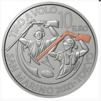 San Marino 10 eurot proof 2021 –Võit skeet-laskmises Tokyos 