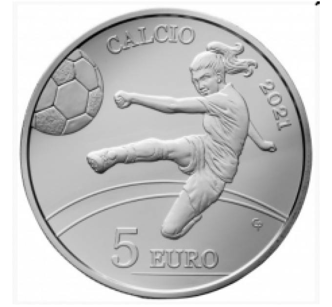 San Marino 5 euro proof 2021 - Football