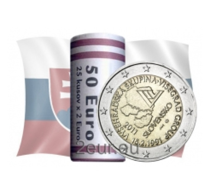 Slovakia 2 euro UNC roll 2011 - Visegrad Group