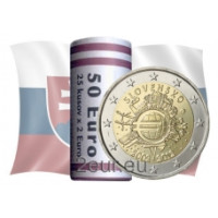 Slovakkia 2 eurot UNC rulli 2012 – 10 aastat eurot