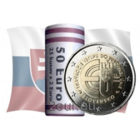 Slovakkia 2 eurot UNC rulli 2014 – 10 aastat Slovakkia liikmesust ELis