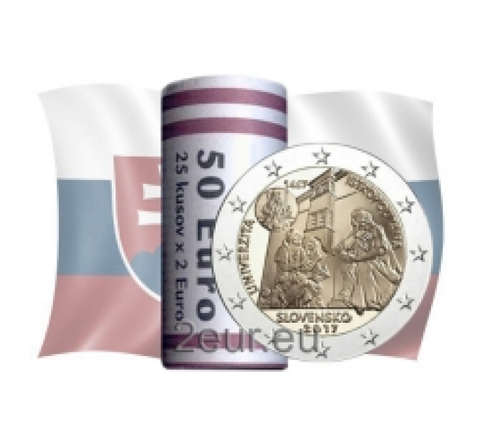 Slovakia 2 euro UNC roll 2017 - Univerzita Istropolitana