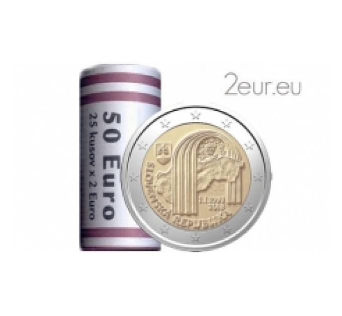 Slovakia 2 euro UNC roll 2018 - 25th Anniversary of the Slovak Republic