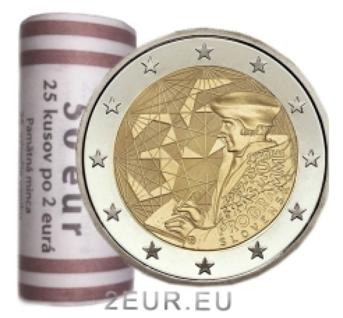 Slovakia 2 euro UNC roll 2022 - 35 Years of the Erasmus
