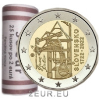 Slovakkia 2 eurot UNC rulli 2022 – 300. aastapäev Mandri-Euroopa esimese kuivenduskaevanduste jaoks mõeldud atmosfäärilise aurumootori ehitamisest