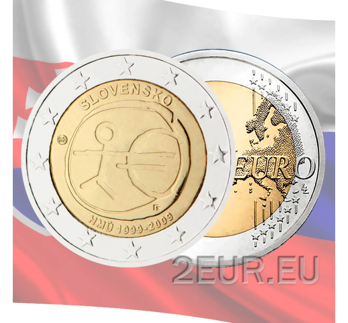 Slovakia 2 euro UNC 2009 - 10 Years Euro - EMU