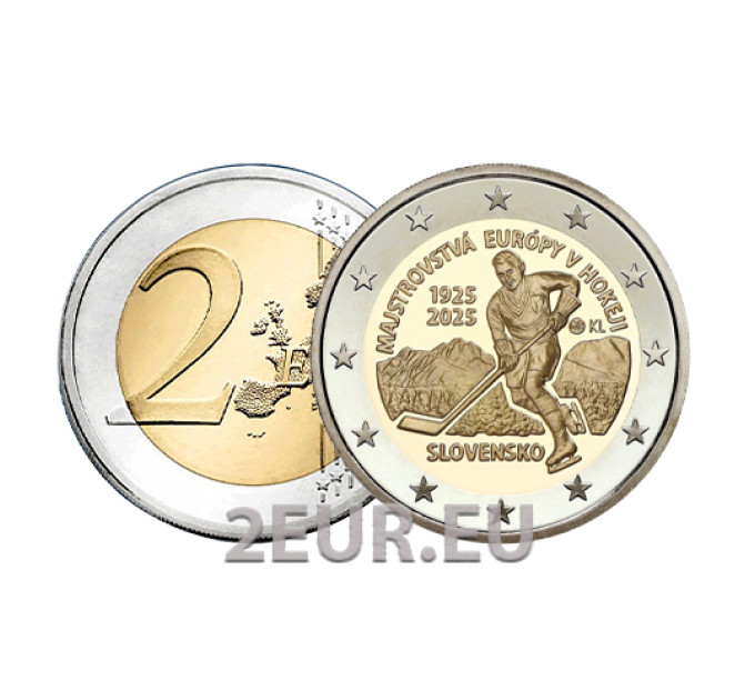 Slovakia 2 euro UNC 2025 - 100 years since the first European Ice Hockey Championship
