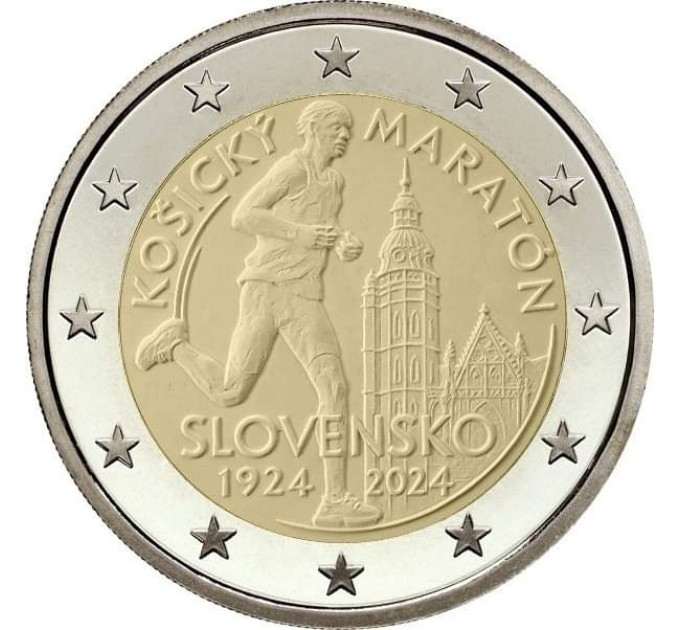 Slovakia 2 euro UNC 2024 - International Marathon in Kosice