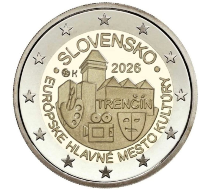 Slovakia 2 euro UNC roll 2026 - Trencin