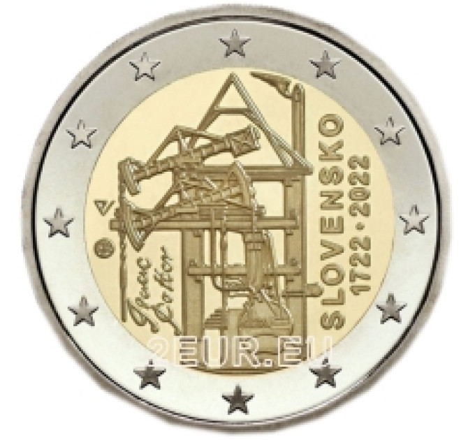 Slovakia 2 euro UNC 2022 - 300th Anniversary of the Construction of Continental Europe’s First Atmospheric Steam Engine for Draining Mines