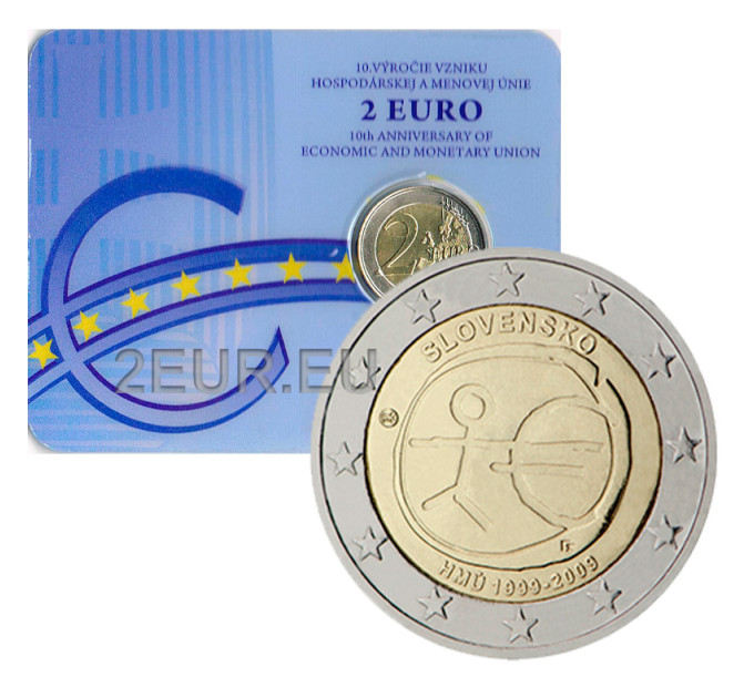 Slovakia 2 euro BU 2009 - 10 Years of euro
