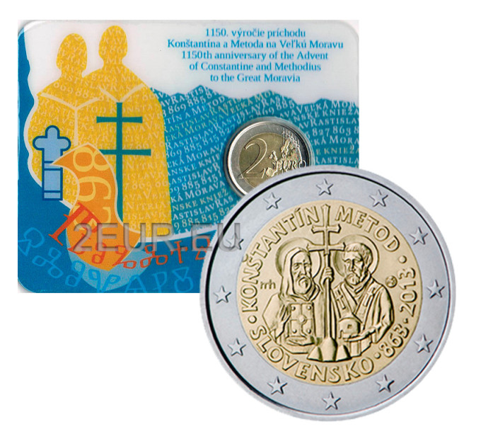 Slovakia 2 euro BU 2013 - 1150th Anniversary of the Advent of St. Cyrils and Methodius