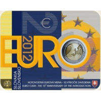 Slovakkia 2 eurot BU 2012 – 10 aastat euro sularaha