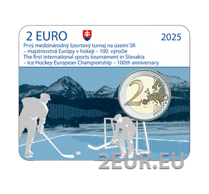 Slovakia 2 euro BU 2025 - 100 years since the first European Ice Hockey Championship
