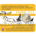 Slovakia 2 euro BU 2023 - 200th anniversary of the opening of horse mail on the Vienna-Bratislava route