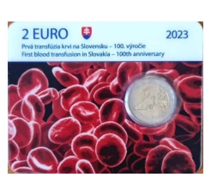 Slovakia 2 euro BU 2023 - 100th Anniversary of the First Blood Transfusion in Slovakia