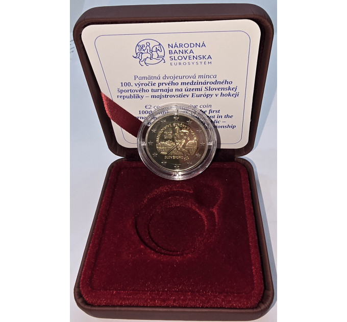 Slovakia 2 Euro proof 2025 - 100 years since the first European Ice Hockey Championship
