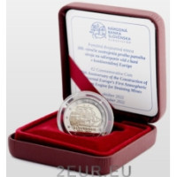  Slovakkia 2 Euro proof 2022 – 300. aastapäev Mandri-Euroopa esimese kuivenduskaevanduste jaoks mõeldud atmosfäärilise aurumootori ehitamisest