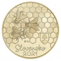 Slovakkia 5 eurot UNC 2021 – Slovakkia loomastik ja taimestik – mesilane