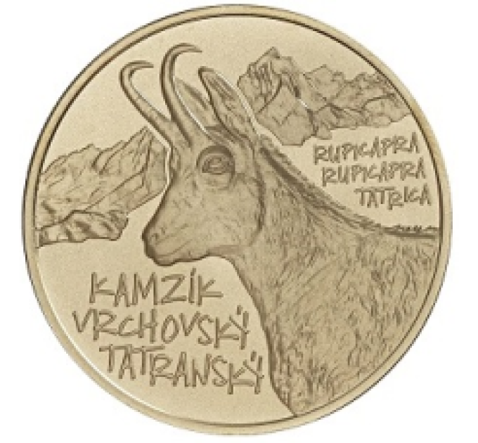 Slovakia 5 euro UNC 2022 - Fauna and Flora in Slovakia - Tatra highland chamois
