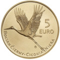 Slovakia 5 euro UNC 2023 - Fauna and Flora in Slovakia - Black stork