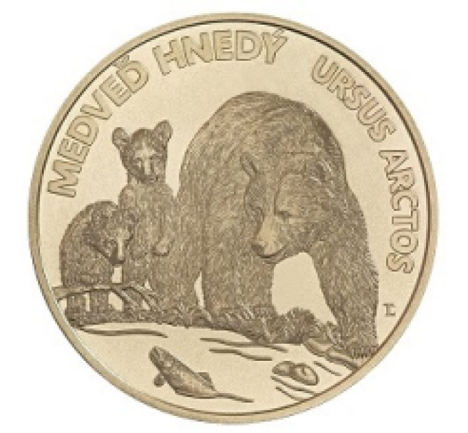 Slovakia 5 euro UNC 2023 - Fauna and Flora in Slovakia - Brown bear