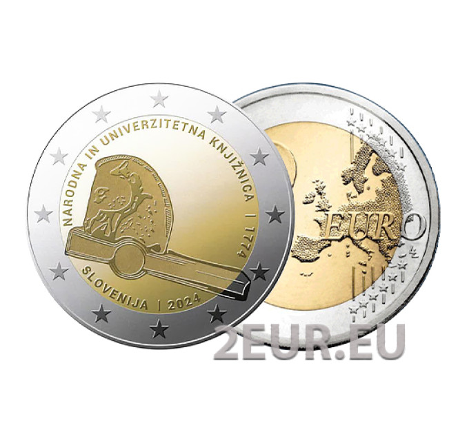 Slovenia 2 euro UNC 2024 - 250th Anniversary of the National and University Library