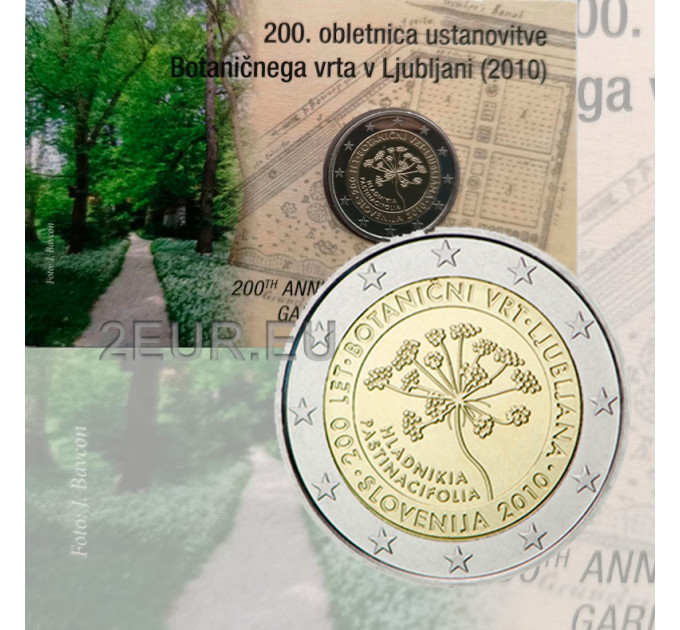 Slovenia 2 euro BU 2010 - 200 Years Ljubljana Botanical Gardens