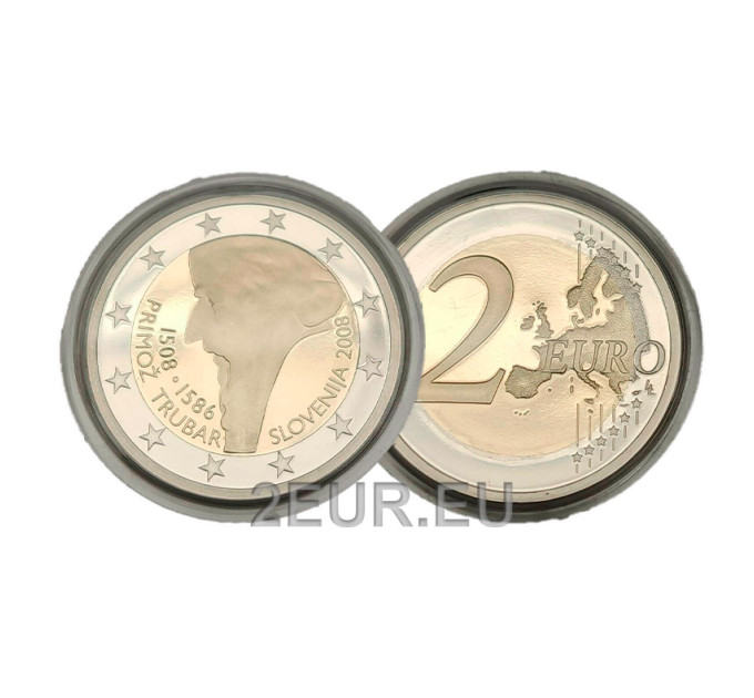 Slovenia 2 euro proof 2008 - 500th Anniversary of the Birth of Primoz Trubar