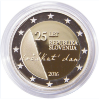 Sloveenia 2 eurot proof 2016 – 25 aastat iseseisvust