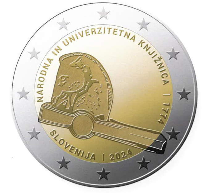 Slovenia 2 euro proof 2024 - 250th Anniversary of the National and University Library