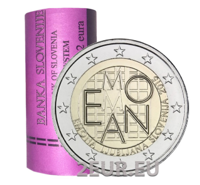 Slovenia 2 euro Roll 2015 - 2000 Years of Emona - Ljubljana