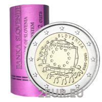 Sloveenia 2 eurot Rull 2015 – 30 aastat ELi lippu