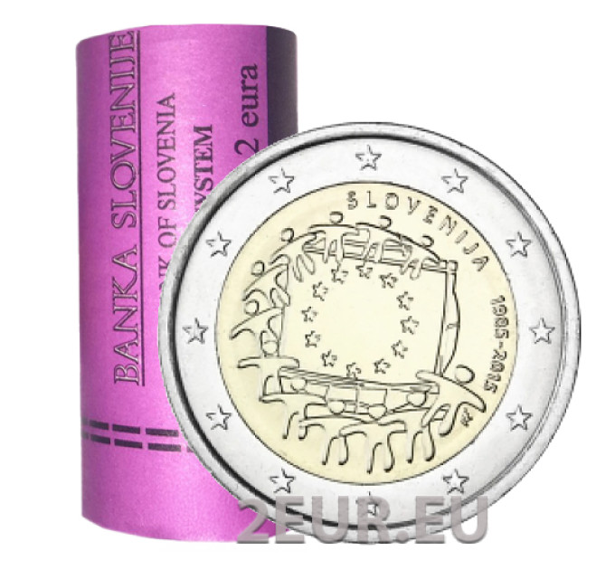Slovenia 2 euro Roll 2015 - 30 Years of the EU Flag
