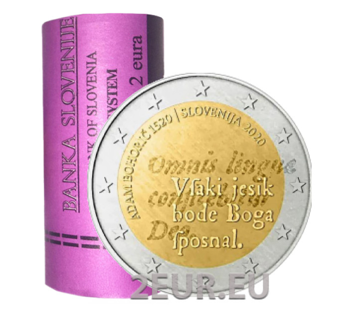 Slovenia 2 euro Roll 2020 - 500th Anniversary of the Birth of Adam Bohorich