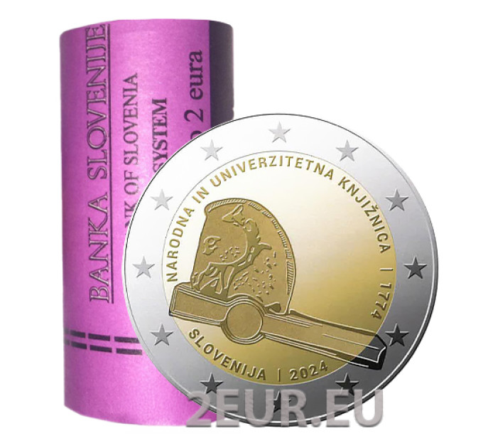 Slovenia 2 euro Roll 2024 - 250th Anniversary of the National and University Library