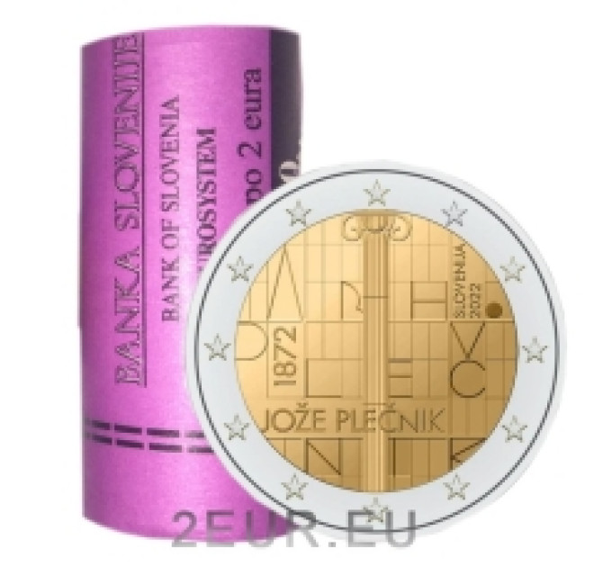 Slovenia 2 euro Roll 2022 - 150 years since the birth of the architect Jože Plečnik