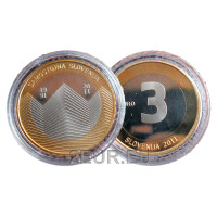 Sloveenia 3 eurot proof 2011 – Sloveenia iseseisvuse 20. aastapäev  