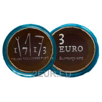 Sloveenia 3 eurot proof 2013 – Tolmini talupoegade mässu 300. aastapäev  