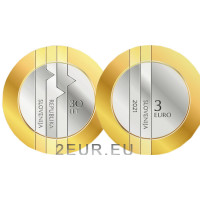 Sloveenia 3 eurot proof 2021 – Sloveenia Vabariigi 30. aastapäev  