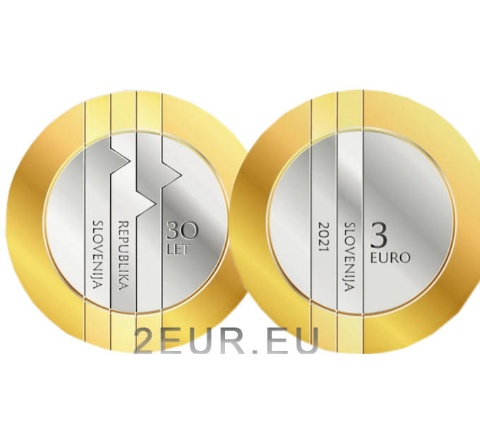 Slovenia 3 euro proof 2021 - 30th anniversary of the Republic of Slovenia