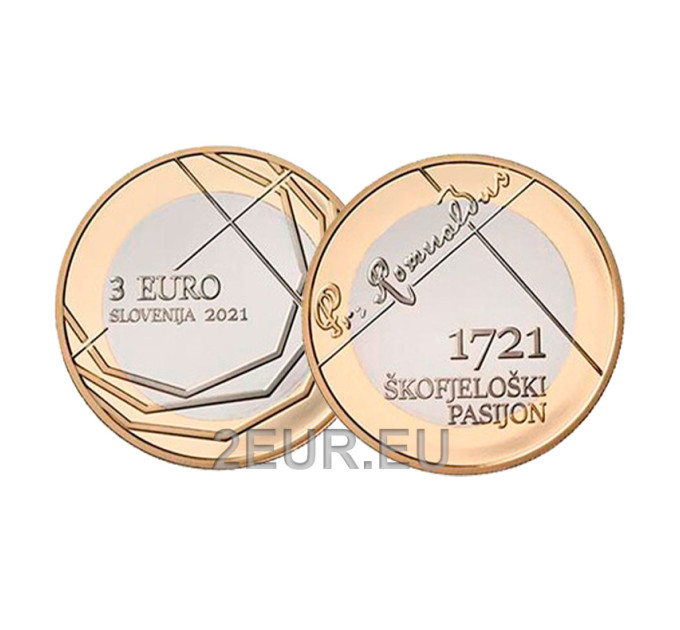 Slovenia 3 euro UNC 2021 - 300th anniversary of the Škofja Loka Passion